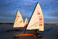 Ice Yachting on the frozen river