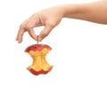 Adult man hand holding apple Royalty Free Stock Photo