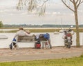 Adult Man Sitting Watching the River