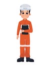 adult man wearing safety equipment Royalty Free Stock Photo