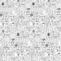 Adult Party Doodle Seamless Pattern