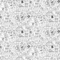 Adult Party Doodle Seamless Pattern