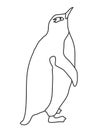 Adult penguin. Silhouette.