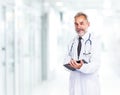 Adult qualified physician diagnostician Royalty Free Stock Photo