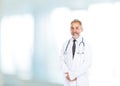 Adult qualified physician diagnostician Royalty Free Stock Photo