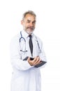 Adult qualified physician diagnostician Royalty Free Stock Photo