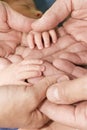 AdultÃÂ´s and babyÃÂ´s hand Royalty Free Stock Photo