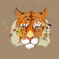 Adult tiger graphic icon