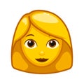 Adult woman Large size of yellow emoji face