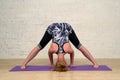 Adult woman practicing yoga Royalty Free Stock Photo