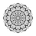 Adult zen whirl mandala coloring book page for kdp book interior Royalty Free Stock Photo