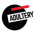 ADULTERY stamp on white Royalty Free Stock Photo