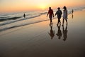 Adults on the beach Costa Ballena in Chipiona, CÃÂ¡diz coast, Andalusia, Spain Royalty Free Stock Photo