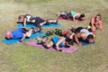 Adults Exercising Outdoors Royalty Free Stock Photo