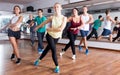 Adults having group fitness class Royalty Free Stock Photo