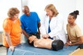 Adults Learning First Aid CPR Royalty Free Stock Photo