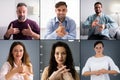 Adults Learning Sign Language Royalty Free Stock Photo