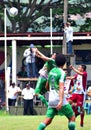 Adults men sports, soccer match