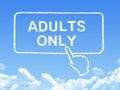Adults only message cloud shape Royalty Free Stock Photo
