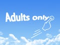 Adults only message cloud shape Royalty Free Stock Photo