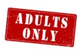 Adults only rubber stamp Royalty Free Stock Photo