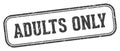 adults only stamp. adults only rectangular stamp on white background Royalty Free Stock Photo