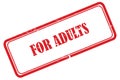 for adults stamp on white Royalty Free Stock Photo