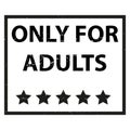 only for adults stamp on white Royalty Free Stock Photo