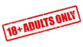 Adults only vector stamp Royalty Free Stock Photo