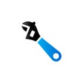 Duo Tone Icon - Adustable wrench Royalty Free Stock Photo