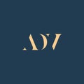 ADV abstract letter logo design Royalty Free Stock Photo