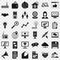 Adv file icons set, simple style Royalty Free Stock Photo