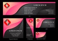 Pink and Black Soft gradient company banner backdrop advertisement corporate design set or pack