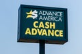 Hartford City - Circa August 2018: Advance America consumer location. Advance America is a payday loan company IV