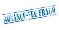 Advance fee fraud blue stamp Royalty Free Stock Photo
