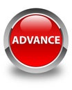 Advance glossy red round button Royalty Free Stock Photo