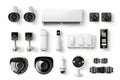 Advance real-time monitoring with a smart alarm system network, integrating cameras for environmental monitoring and security, wit