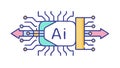Advanced AI Algorithms: Complex Neural Network for Machine Learning, vector design Generative AI Royalty Free Stock Photo
