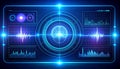Advanced AI Brainwave Analysis Dashboard Royalty Free Stock Photo