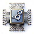 Advanced AI Chip with Digital Networks and Neural Pathways
