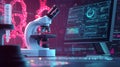 Advanced AI-driven bioinformatics and computer analysis in a laboratory setting