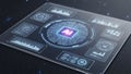 Advanced ai interface displaying multiple functional modules Royalty Free Stock Photo