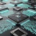 Advanced AI Microchip Central Processor Circuit Board Technology Royalty Free Stock Photo