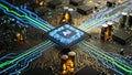 Advanced ai processing unit Royalty Free Stock Photo