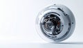 Advanced AI Security Camera Sphere on White Royalty Free Stock Photo