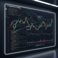 Advanced Algorithmic Trading Chart Interface with Python Code and Financial Indicators â AI Generated Image Royalty Free Stock Photo