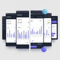 Advanced analytics dashboard displaying user and revenue data across multiple devices Royalty Free Stock Photo