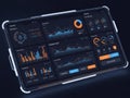 Advanced analytics dashboard on tablet Royalty Free Stock Photo