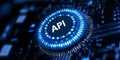 Advanced API Technology Concept Showcasing Seamless Integration and Modern Application Development Royalty Free Stock Photo