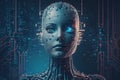 Advanced artificial intelligence for the future rise in technological singularity using deep learning algorithms Royalty Free Stock Photo